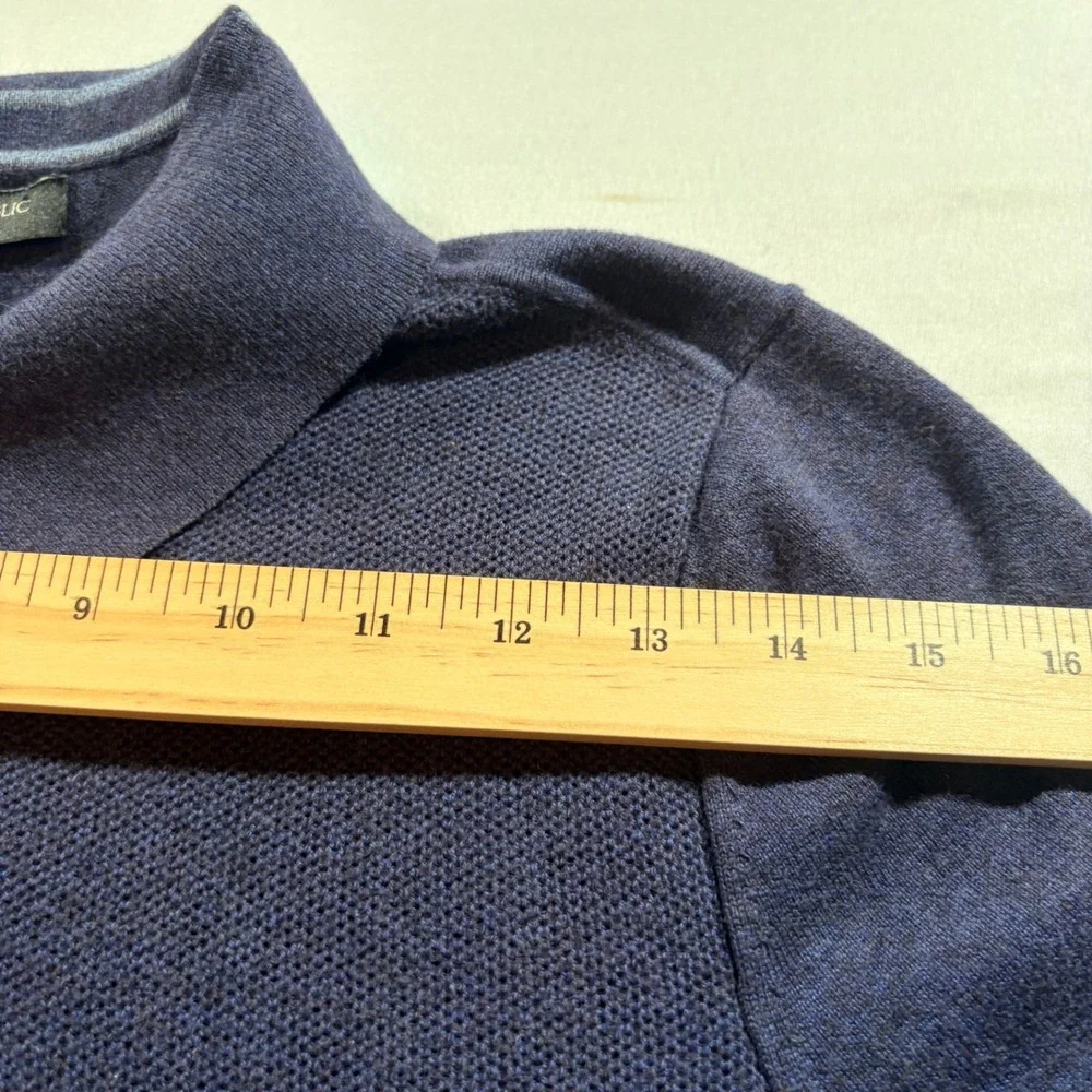 Banana Republic Polo Shirt Mens Small Navy Blue Supima Cotton Knit Short Sleeve
